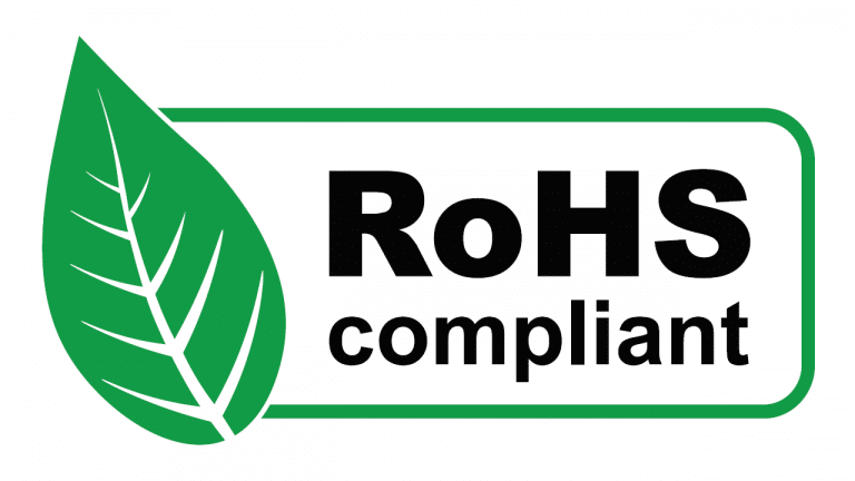 Zertifizierungssiegel RoHS-Konform.