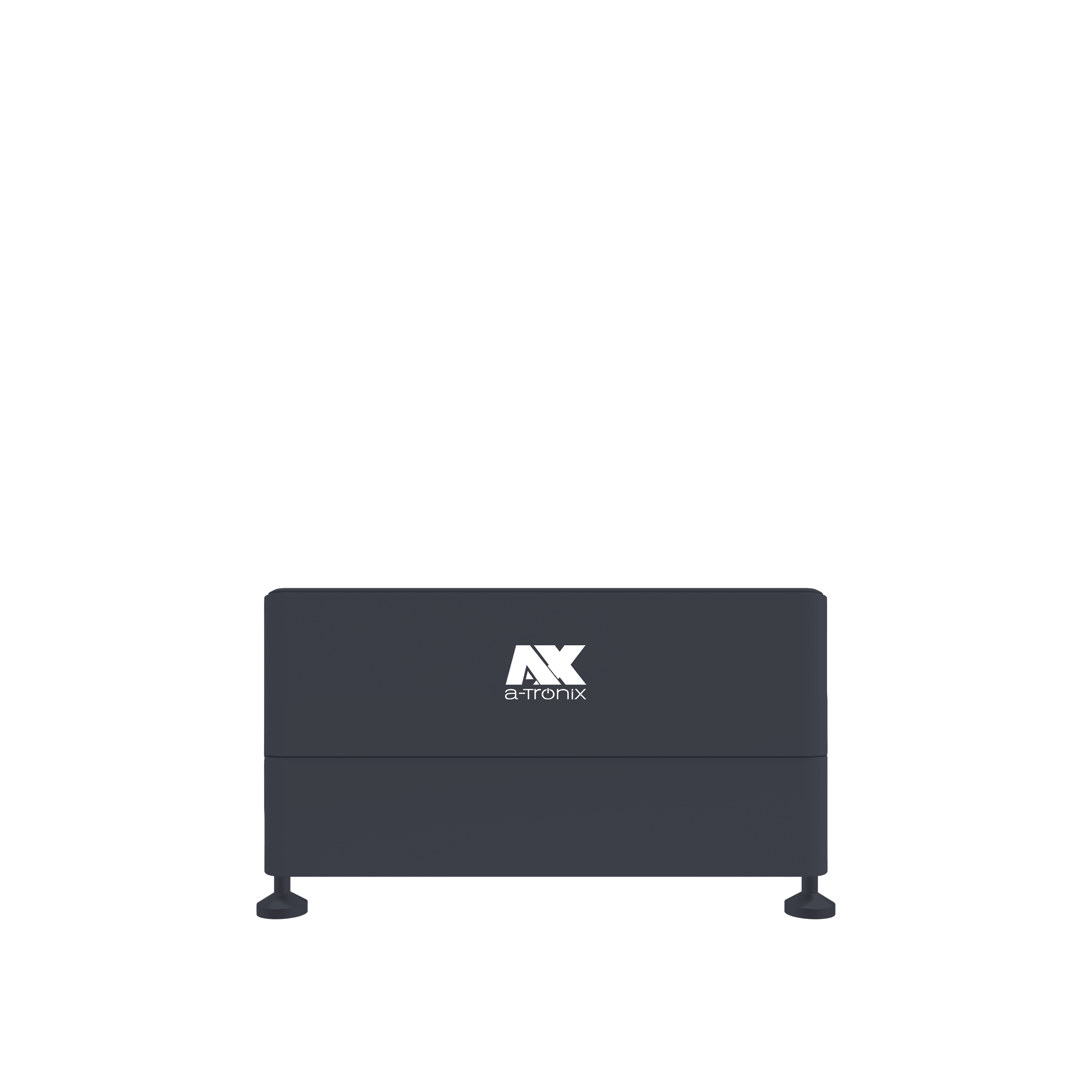 Frontale Ansicht des a-TroniX Speichers mit drei 2 kWh Batteriemodulen.